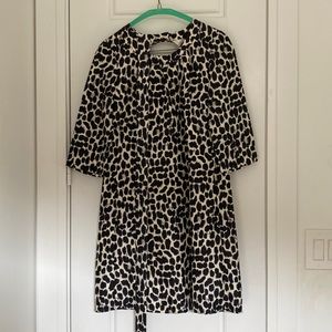 Kate spade silk cheetah print cocktail dress